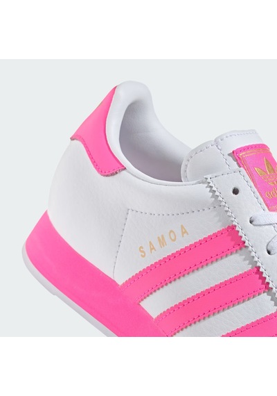 Adidas Samoa J Leather Unisex White Pink Sneaker Hakiki Deri Günlük Spor Ayakkabı Beyaz Pembe