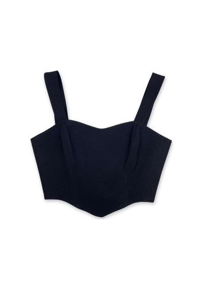 L'aura Corset Siyah Renk Kalp Yaka Bayan Korse Büstiyer