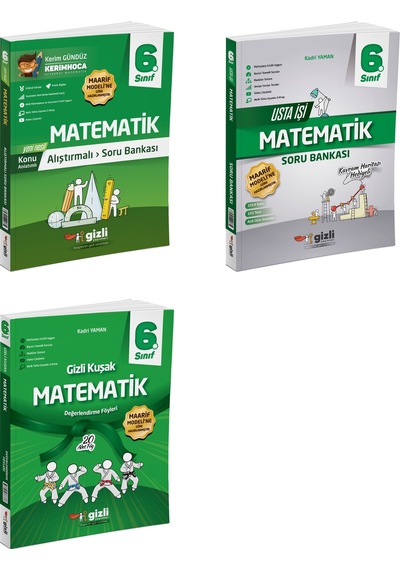 Gizli 2026 6. Sınıf Matematik Alıştırmalı + Usta İşi + Gizli Kuşak Serisi Seti 3 Kitap Güncel Müfredat