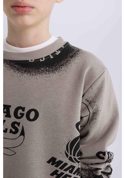 DeFacto Erkek Çocuk NBA Current Teams Bisiklet Yaka Sweatshirt Y4130A624WNGR323 DeFacto Erkek Çocuk NBA Current Teams Bisiklet Yaka Sweatshirt Y4130A624WNGR323