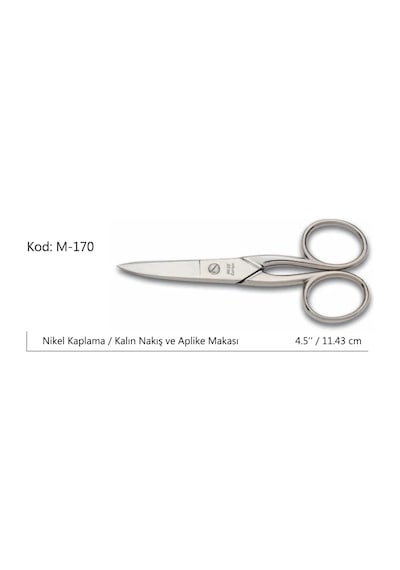 Europe Kalın Nakış Makası Süper Kalite No:4.5 11,43 Cm