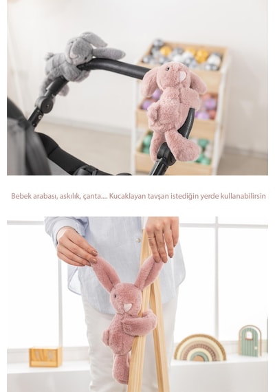 Wellgro Sarılan & Kucaklayan Tavşan Oyuncak Pembe