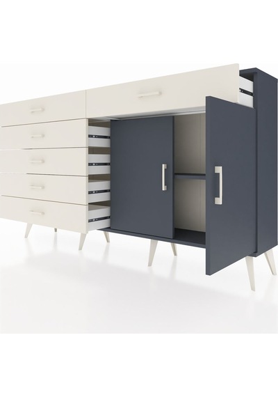 Arges Konsol Tek Raflı 6 Çekmeceli 2 Kapaklı 176x30x99 Antrasit-a Antrasit-antrasit/aytaşı Arges Konsol Tek Raflı 6 Çekmeceli 2 Kapaklı 176x30x99 Antrasit-a Antrasit-antrasit/aytaşı