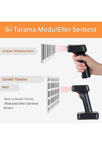Tera Hw0006 2d Barkod Okuyucu Kablosuz, Ekranlı, Şarjlı