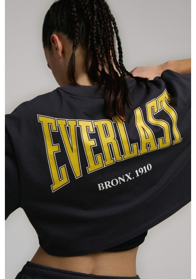 Everlast Ever Classics Wmn Comfort Füme Kadın Crop Tişört Füme