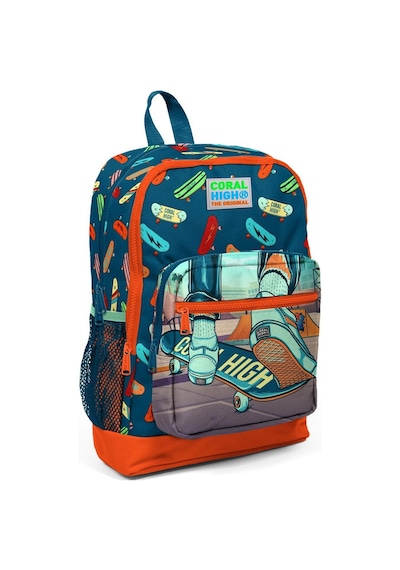 Coral High Kids Civit Neon Turuncu Kaykay Desenli Usb Girişli 2'li Okul Çanta Seti Set0223823
