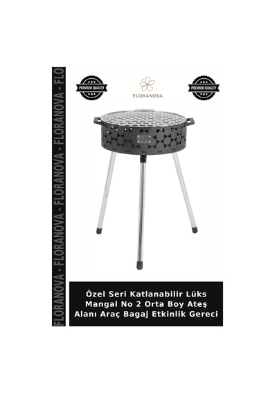 Özel Seri Katlanabilir Lüks Mangal No 2 Orta Boy Ateş Alanı Araç Bagaj Etkinlik Gereci Çok Renkli