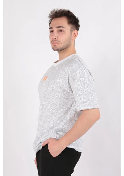Cazador 4176 Erkek Bisiklet Yaka T-shirt Beyaz