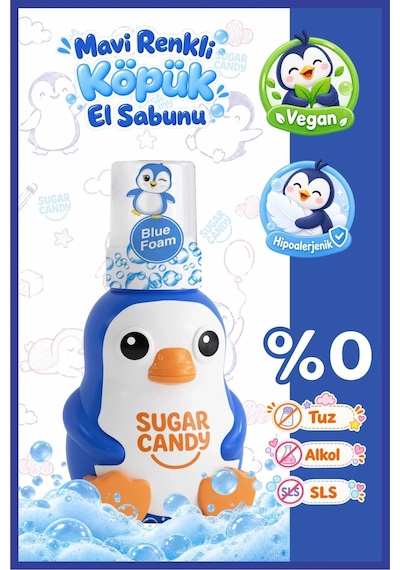 Sugar Candy Yaban Mersini Kokulu Doğal Vegan Çocuk Köpük El Sabunu Bubbloo 350 Ml Paraben İçermeyen