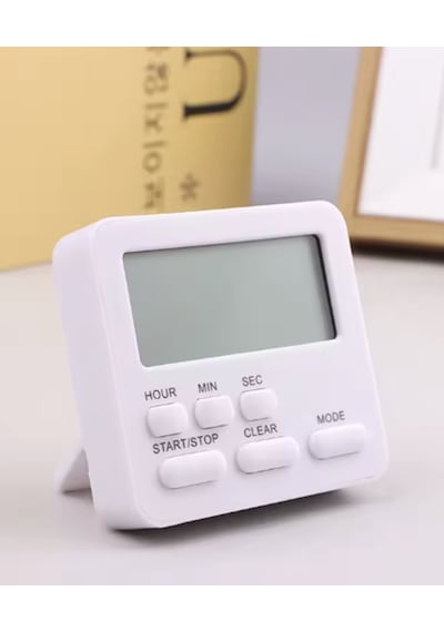 Js-303 Alarmlı Dijital Öğrenci Sınav Kronometresi 24 Saat Geri Sayım Cihazı Saat - Alarm / Kronometre Beyaz