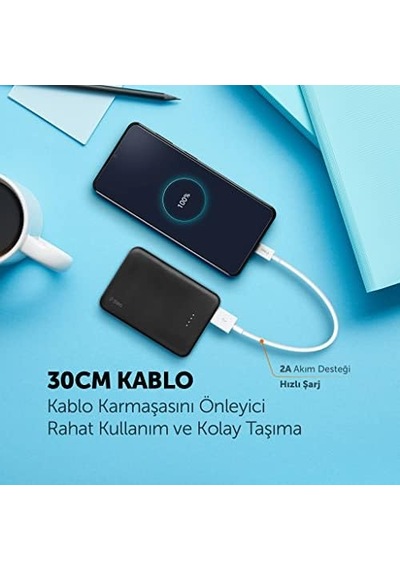 Minicable 30cm Usb-a - Usb-c Şarj Kablosu