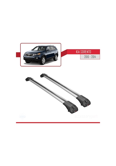 Kia Sorento 2010-2014 Arası İle Uyumlu Ace-1 Ara Atkı Tavan Barı Gri