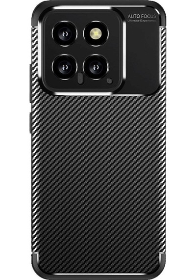 Xiaomi Mi 14t Uyumlu Kılıf Auto Focus Karbon Kapak - Siyah