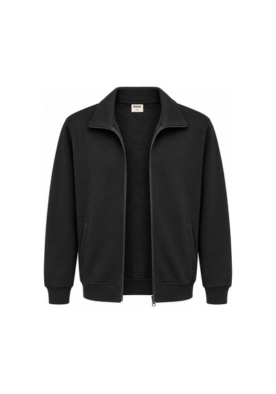 Classics Men Tam Fermuarlı Yakalı Ceket - 7772 Siyah