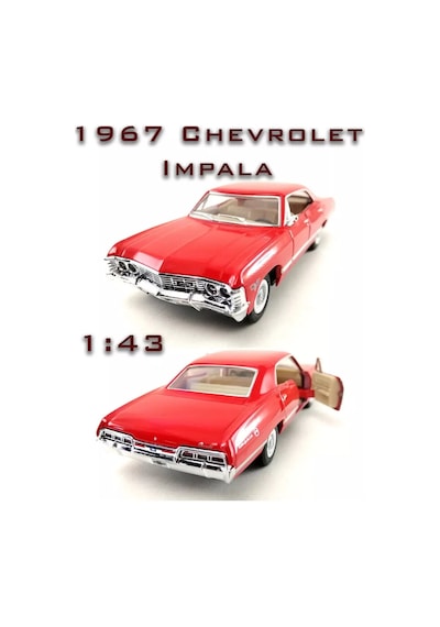 Kınsmart Metal Araba Chevrolet Impala 1967 261033854 Kırmızı
