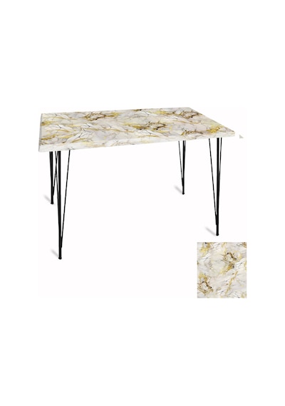 Premıum Mutfak Masası 70x120 Esb Werzalit, Wermodin Ve Allzalit Tabla - Gold Çok Renkli