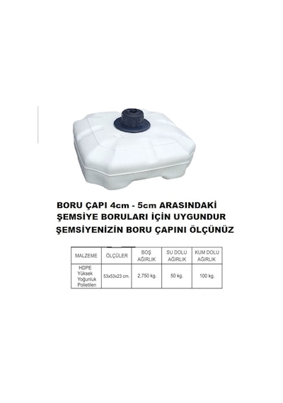 50 Lt Kalın Plastik Şemsiye Bidonu