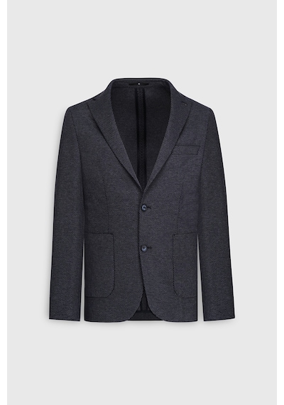 Ac&co Erkek Lacı Slim Fit Dar Kesim Mono Yaka Desenli Torba Cepli Ceket