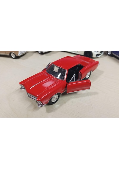 Oyuncak Metal Model Araba 1/36 Çek Bırak 1965 Buick Riviera Kırmızı
