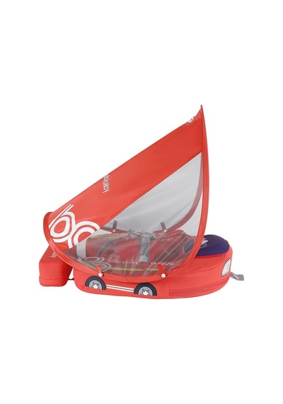 Mambobaby Yüzme Simidi - Red Car, Emniyetli, Gölgelikli Ve Ayak Destekli