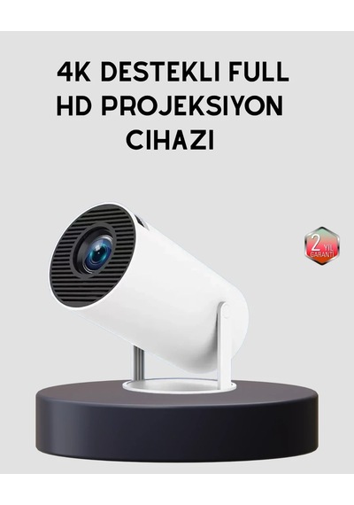 Ers Ev Sineması Projeksiyon Cihazı 160 Ansı Lümen, 4k Uyumlu Ve Kablosuz Görüntü Aktarımı