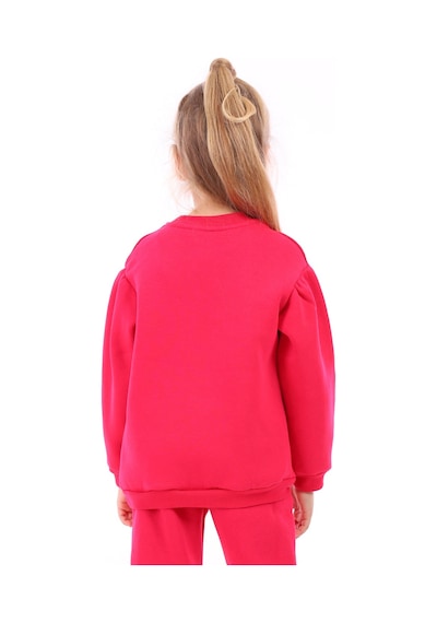 Toontoy Kız Çocuk Oversize Bisiklet Yaka Büzgülü Balon Kollu Baskılı Sweatshirt - 3 İplik Şardonlu Fuşya Toontoy Kız Çocuk Oversize Bisiklet Yaka Büzgülü Balon Kollu Baskılı Sweatshirt - 3 İplik Şardonlu Fuşya