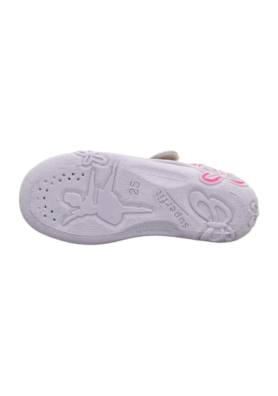Superfit Belinda Kız Çocuk Ev Kreş Ayakkabısı Kelebek Desenli - Gri 800288-0600