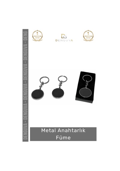 Anahtarlık Kaliteli Paslanmaz Logo Baskı Promosyon Hediye Prestij Şık Lazer Metal Anahtarlık Füme
