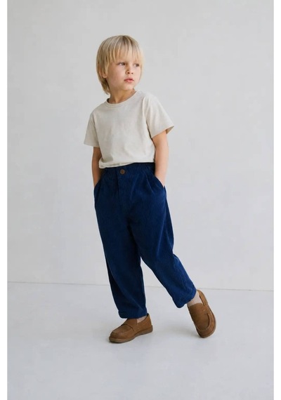 Poala Kids Lacivert Kadıfe Pantolon