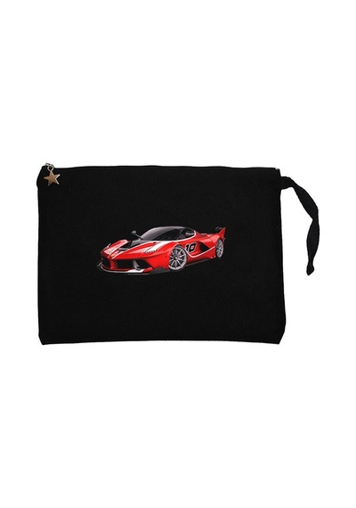 Asphalt 9 Legends Red Car Siyah Clutch Cüzdan / El Çantası Siyah