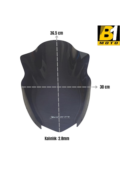 Bajaj Dominar 250/400 Kısa Siperlik Camı Füme (2017-26)