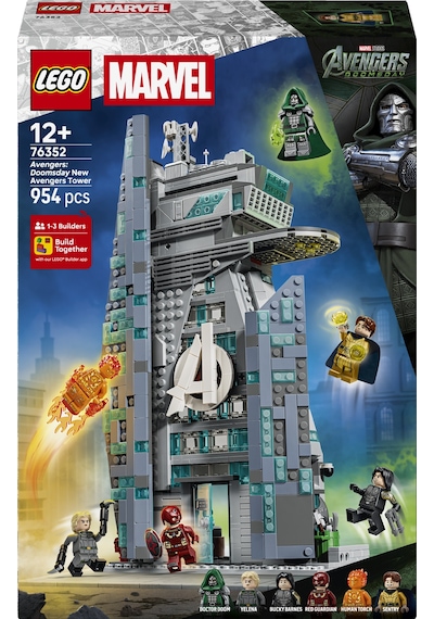 LEGO® ǀ Marvel Avengers: Doomsday Yeni Avengers Kulesi 76352 - 12 Yaş Üzeri için 6 Minifigür İçeren Oyuncak Yapım Seti (954 Parça)