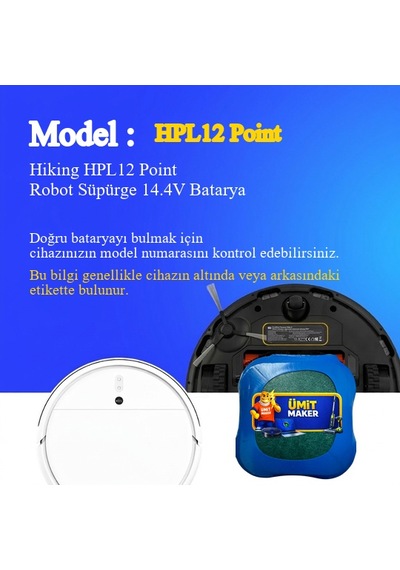 Hiking Hpl12 Point Robot Süpürge 7000 Mah 14.4v Batarya