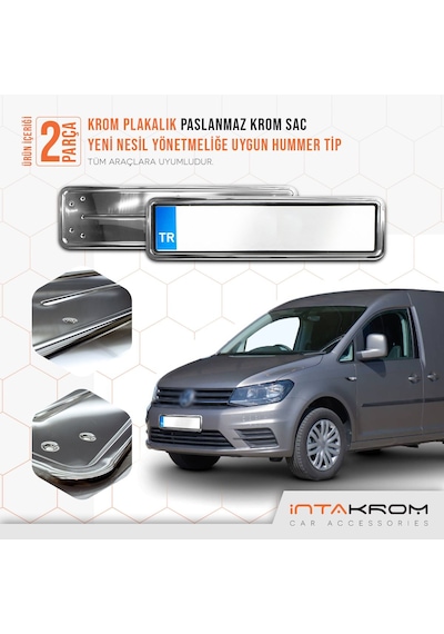 intakrom Volkswagen Caddy Krom Plakalık - Hummer Tip 2 Adet