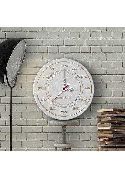 Kişiye Özel Farklı Tasarım Ahşap Duvar Saati 30 Cm. - 11 Çok Renkli