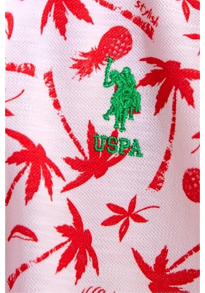 U.S. Polo Assn. Us Polo Erkek Çocuk Polo Yaka T-shirt Nar Çiçeği Rengi Çok Renkli
