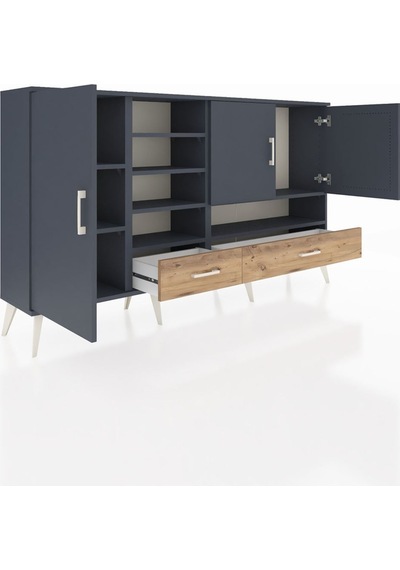 Arges Konsol 8 Raflı 2 Çekmeceli 3 Kapaklı 176x30x99 Antrasit-antrasit/çam Antrasıt/atlas Çam - Antrasıt Arges Konsol 8 Raflı 2 Çekmeceli 3 Kapaklı 176x30x99 Antrasit-antrasit/çam Antrasıt/atlas Çam - Antrasıt