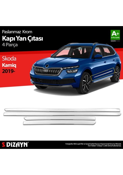 S-Dizayn Skoda Uyumlu Kamiq Krom Kapı Yan Çıtası 2019 Üzeri