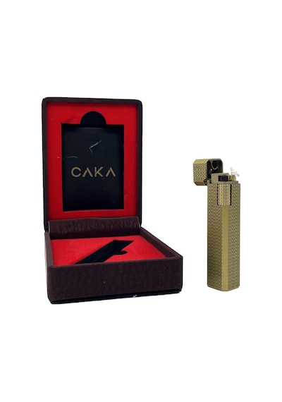 Caka Petra Serisi Benzinli Pirinç Çakmak - Petra Gold Sarı