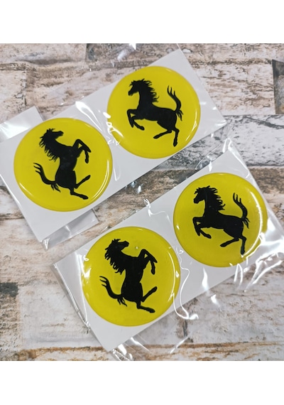 Sticker Sarı Ferrari 4x