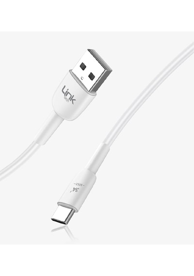 Linktech Type-c Şarj Kablosu 100cm - Yeni Nesil Android 3a Usb-a Tip-c Usb Şarj Kablosu