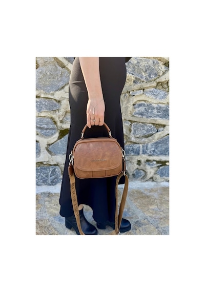 Just Polo Kadın Yeni Sezon Yumuşak Deri Şal Detaylı Ayarlanabilir Askılı Şık El Ve Omuz Çantası Shopper Taba 03866718