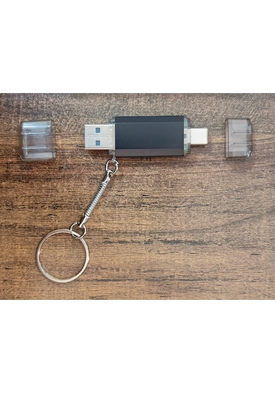 32gb 2'si 1 Arada Type-c & Usb Flash Bellek Otg Anahtarlık Model 32 GB