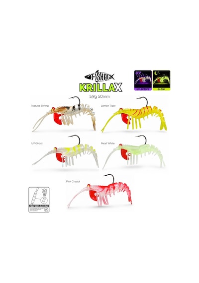 Silikon Karides Yem Fishack Krillax - Uv Boyalı - 5,9g 50mm - Renk Pink Crystal