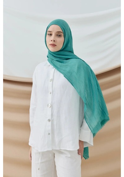 Deserto Fashion Bambu Şal Düz Renk-3574 Turkuaz