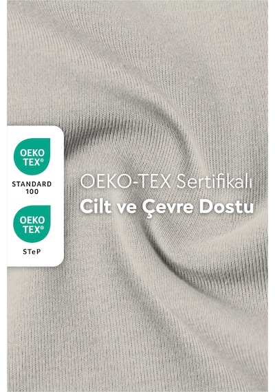 Calmera | %100 Pamuk Penye Lastikli Çarşaf | Çift Kişilik - Battal - King | Gri
