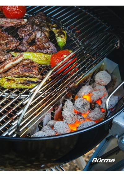 Partner 55.05 Black Masalı Profesyonel Kömürlü Barbekü - Mangal - Bbq Çok Renkli