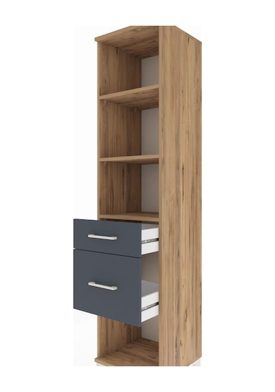 Hyperion Dolap 3 Raflı 2 Çekmeceli 44x44x195 Çam-antrasit Çam