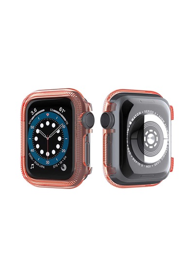 Ekılıf - Apple Uyumlu Watch 40mm - Kasa Ve Ekran Koruyucu Watch Gard 03 - Turuncu