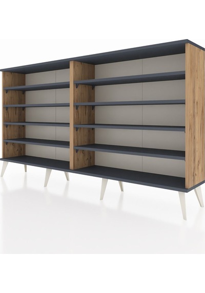 Arges Konsol 8 Raflı 176x30x99 Çam-antrasit Çam-antrasit Arges Konsol 8 Raflı 176x30x99 Çam-antrasit Çam-antrasit
